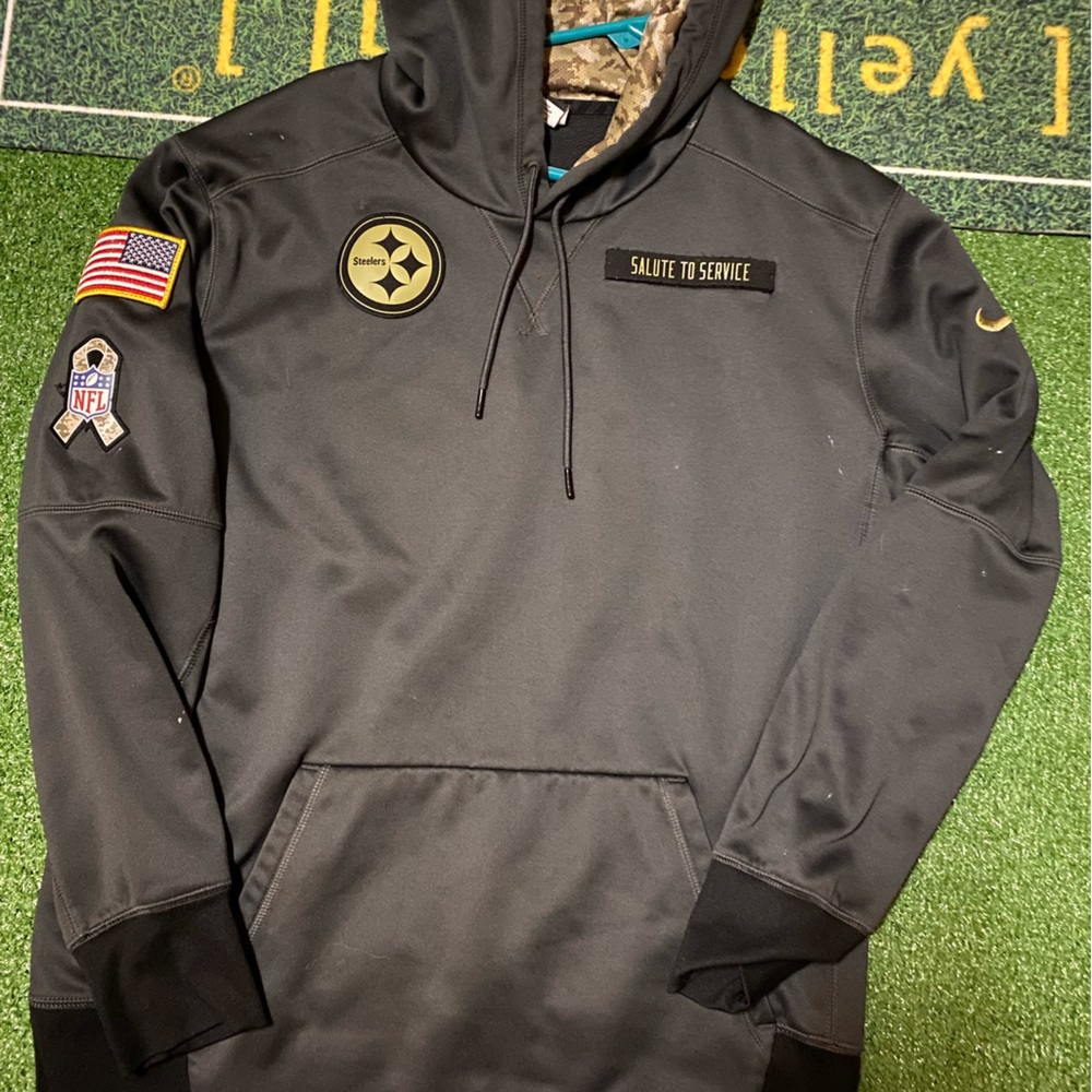 COPY - Mens Steelers nike nfl salute to service army camo hoodie